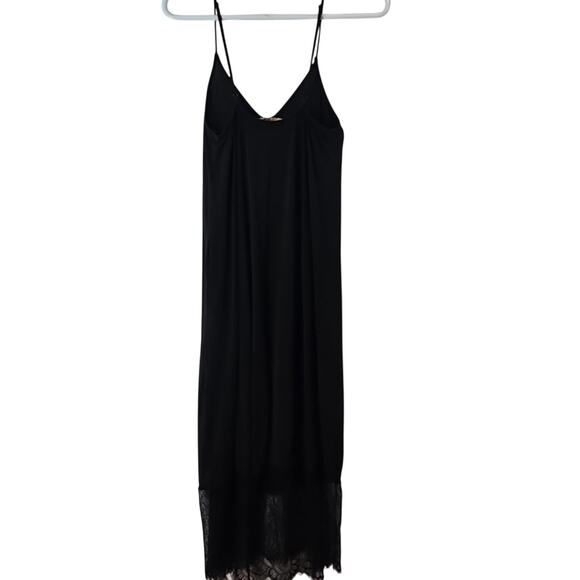 Eri & Ali Womens Sz S Black Lace Fairy Grunge Witchy Whimsigoth Midi Slip Dress - Picture 2 of 12